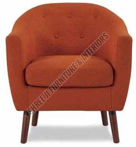 Single Seater Fabric Barrow Lounge Chair